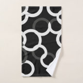 Unendliche Kreise Schwarz/Weiß - Badetuch-Set Badhandtuch Set (Handtuch)