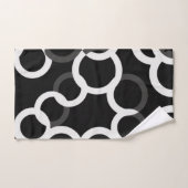 Unendliche Kreise Schwarz/Weiß - Badetuch-Set Badhandtuch Set (Handtuch)