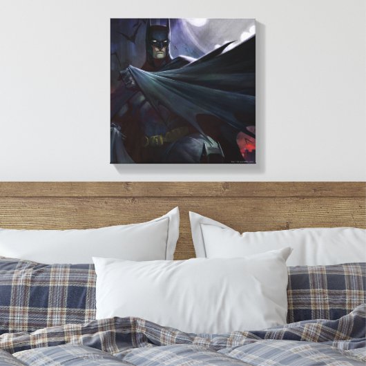 Unendliche Krise Batman Illustration Leinwanddruck (Insitu (Schlafzimmer))