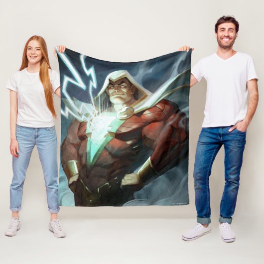 Unendliche Krise Shazam Illustration Fleecedecke (Beispiel)