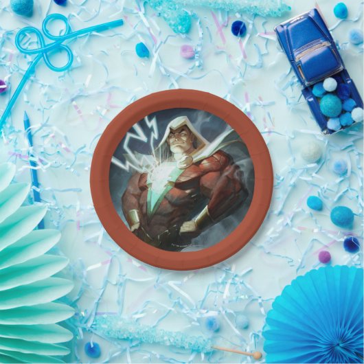 Unendliche Krise Shazam Illustration Pappteller