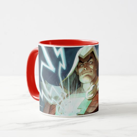 Unendliche Krise Shazam Illustration Tasse (Vorderseite Links)