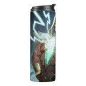 Unendliche Krise Shazam Illustration Thermosbecher (Nach links gedreht)