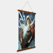 Unendliche Krise Shazam Illustration Wandteppich Mit Holzrahmen (Gewinkelt)