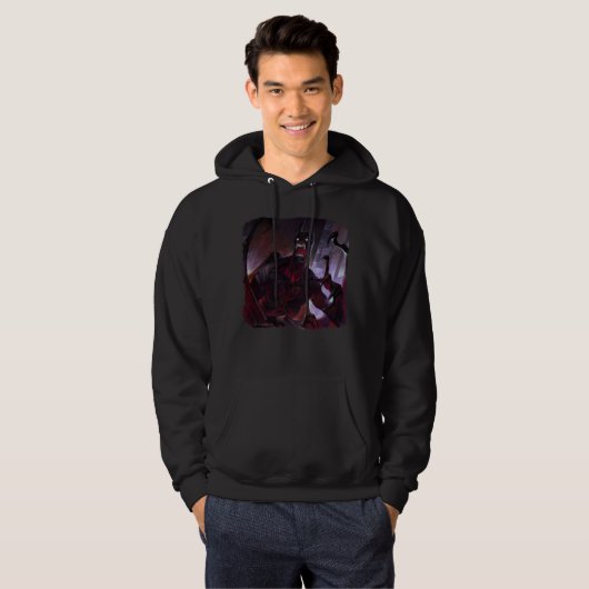 Unendliche Krise Vampire Batman Illustration Hoodie (Vorne ganz)