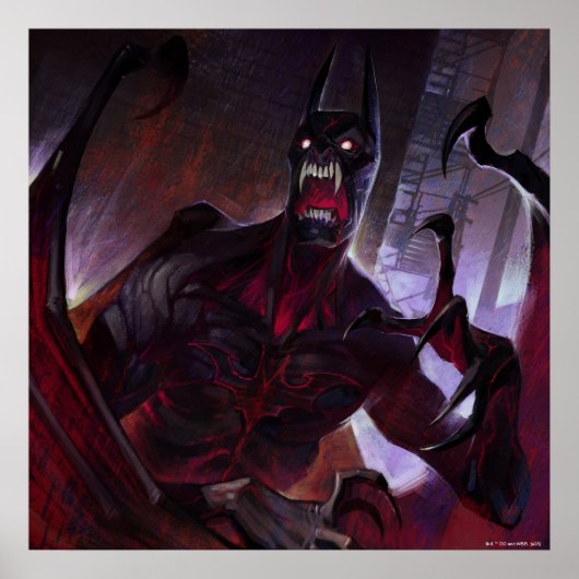 Unendliche Krise Vampire Batman Illustration Poster (Vorne)