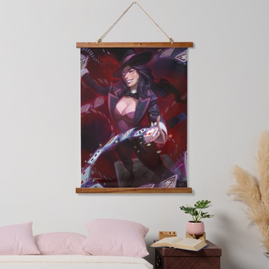 Unendliche Krise Zatanna Illustration Wandteppich Mit Holzrahmen (Schlafzimmer)