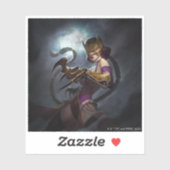 Unendliche Krisen Gaslight Catwoman Illustration Aufkleber (Blatt)