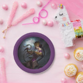 Unendliche Krisen Gaslight Catwoman Illustration Pappteller (Party)