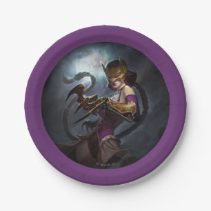 Unendliche Krisen Gaslight Catwoman Illustration Pappteller