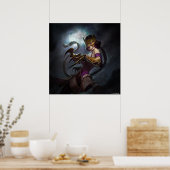 Unendliche Krisen Gaslight Catwoman Illustration Poster (Küche)