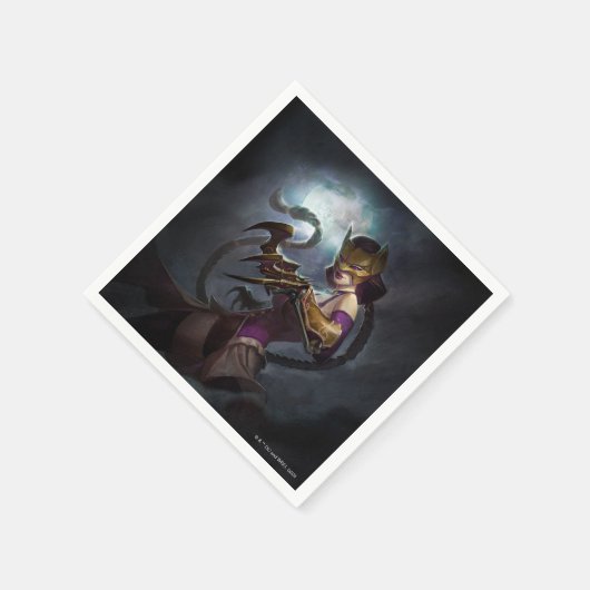 Unendliche Krisen Gaslight Catwoman Illustration Serviette (Ecke)