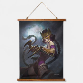 Unendliche Krisen Gaslight Catwoman Illustration Wandteppich Mit Holzrahmen