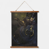 Unendliche Krisenleuchte Batman Illustration Wandteppich Mit Holzrahmen (Vorderseite)