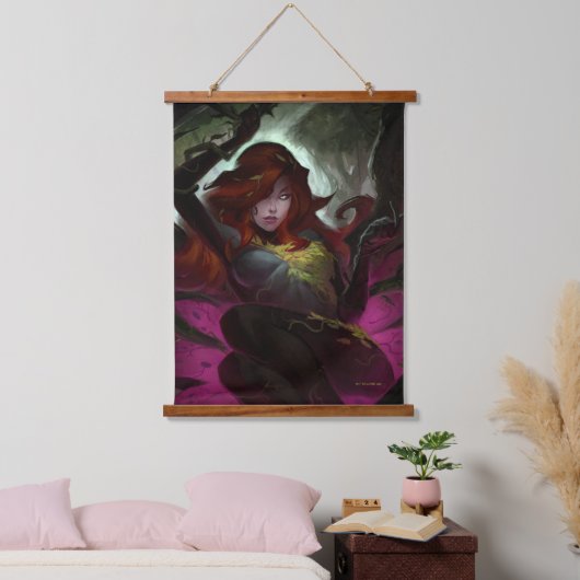 Unendliche Krisenvergiftung Ivy Illustration Wandteppich Mit Holzrahmen (Schlafzimmer)