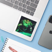 Unendliche Kritikkrise Grüne Laterne Illustration Aufkleber (Laptop mit iPhone)