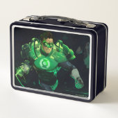 Unendliche Kritikkrise Grüne Laterne Illustration Metall Brotdose (Rückseite)