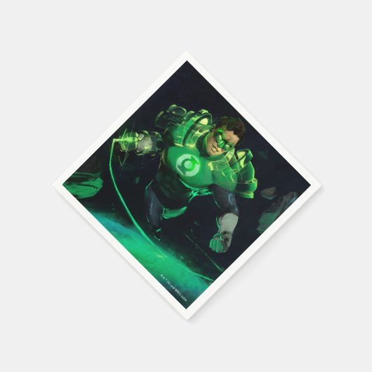 Unendliche Kritikkrise Grüne Laterne Illustration Serviette (Ecke)