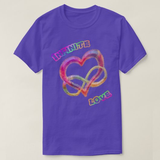 Unendliche Liebe 2 Unendliche Liebe Regenbogenfarb T-Shirt (Design vorne)