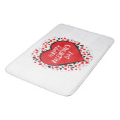 Unendliche Liebe am Valentinstag Badematte (Schrägansicht)