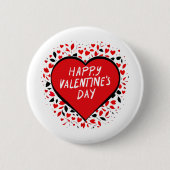 Unendliche Liebe am Valentinstag Button (Vorderseite)