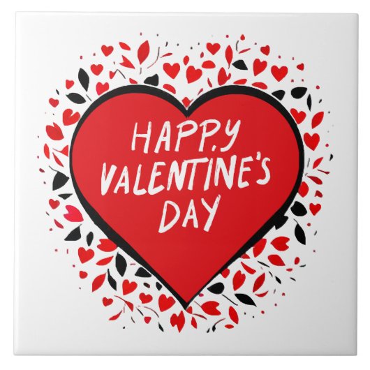Unendliche Liebe am Valentinstag Fliese (Vorderseite)