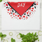Unendliche Liebe am Valentinstag Geschirrtuch (Gefaltet)