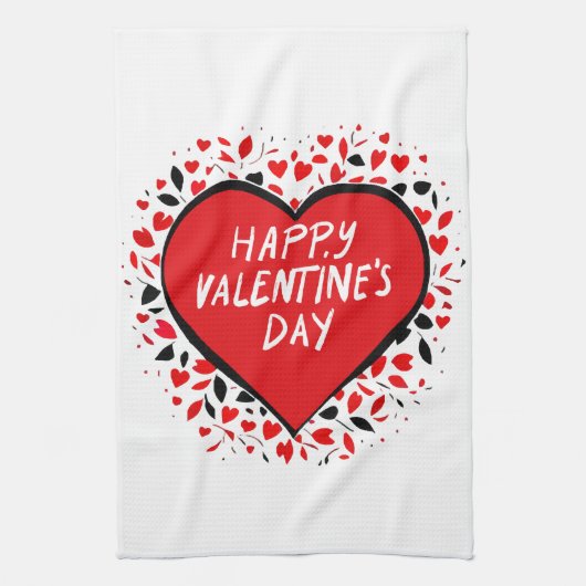 Unendliche Liebe am Valentinstag Geschirrtuch (Vertikal)