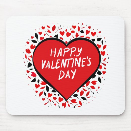 Unendliche Liebe am Valentinstag Mousepad (Vorne)