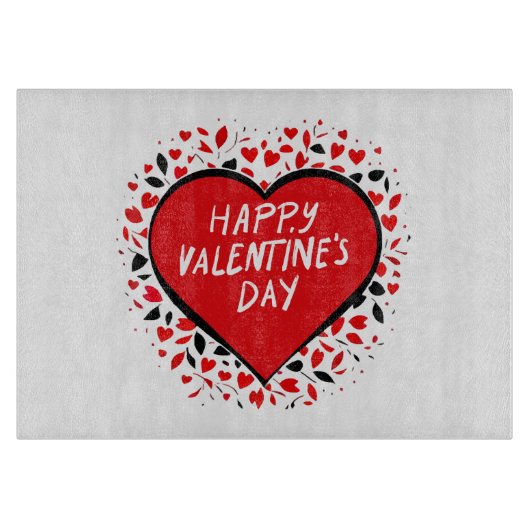 Unendliche Liebe am Valentinstag Schneidebrett (Vorderseite)