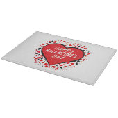 Unendliche Liebe am Valentinstag Schneidebrett (Ecke)
