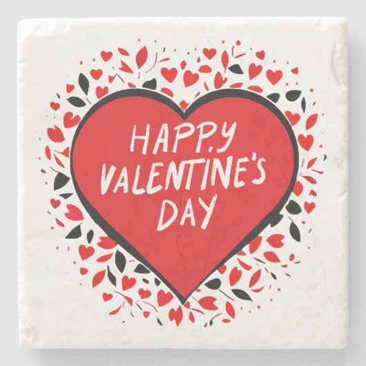 Unendliche Liebe am Valentinstag Steinuntersetzer (Vorderseite)