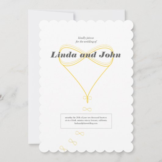 Unendliche Liebe Einladung zur Hochzeit (Vorderseite)