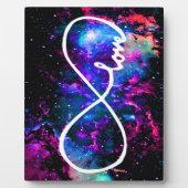 Unendliche LIEBE farbenfroh und lustig Fotoplatte (Vorderseite)