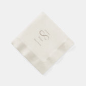 Unendliche Liebe Hochzeit Minimalistisches Elegant Serviette (Ecke)