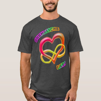 Unendliche Liebe in 2 Regenbogenfarben T-Shirt