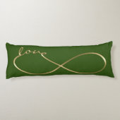 Unendliche Liebe Lemniscate Gold + Ihr Backgr. Seitenschläferkissen (Rückseite)