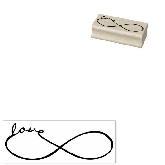 Unendliche Liebe Lemniscate schwarz + Ihr Backgr. Gummistempel (Stempel)
