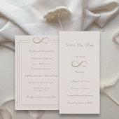 Unendliche Liebe Light Pink Save the Date Hochzeit