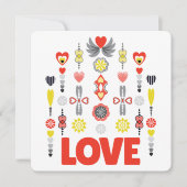 Unendliche Liebe Minimalistische Grußkarte (Vorderseite)