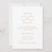 Unendliche Liebe Monogram Elegant White Wedding Einladung (Vorderseite)