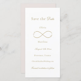Unendliche Liebe Monogram Elegant White Wedding Save The Date