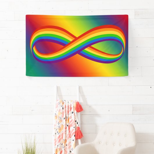 Unendliche Liebe Symbol Rainbow Cool Unendlichkeit Banner (Insitu)
