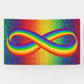 Unendliche Liebe Symbol Rainbow Cool Unendlichkeit Banner (Horizontal)