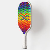 Unendliche Liebe Symbol Rainbow Cool Unendlichkeit Pickleball Schläger (Links)