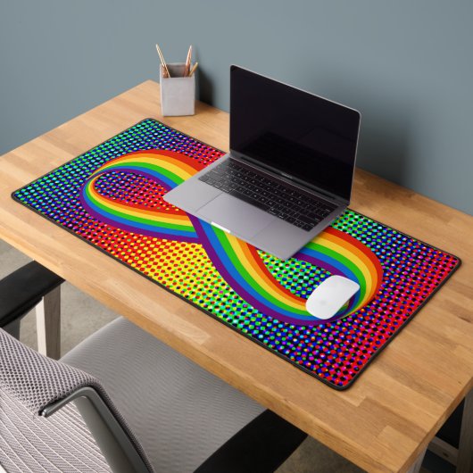 Unendliche Liebe Symbol Rainbow Cool Unendlichkeit Schreibtischunterlage (Büro 2)