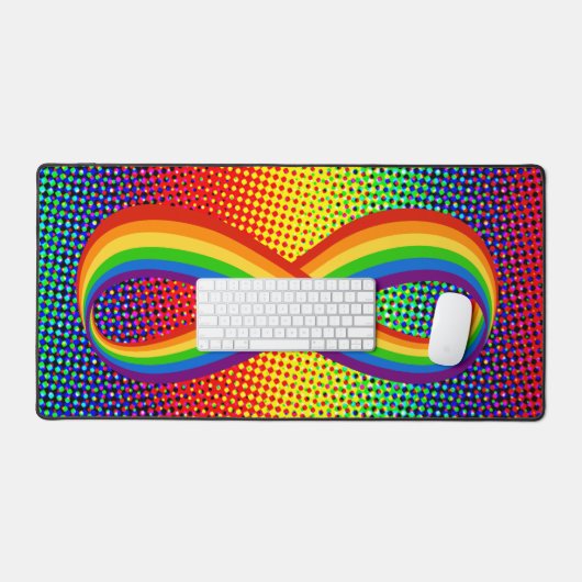 Unendliche Liebe Symbol Rainbow Cool Unendlichkeit Schreibtischunterlage (Tastatur & Maus)