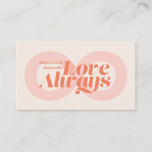 Unendliche Liebe und Docket Visitenkarte (Vorderseite)