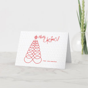Unendliche Liebe Weihnachtsbaum - Red&Silver Feiertagskarte