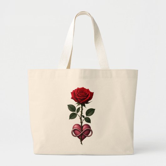 Unendliche Liebesrose Jumbo Stoffbeutel (Vorne)